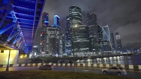 Night Moscow Stock Footage 281362001