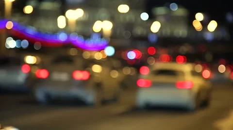 Night Moscow Traffic Stock Footage 47605710