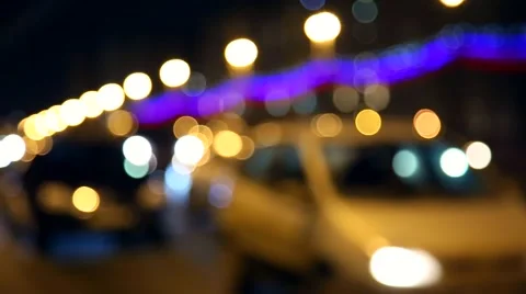 Night Moscow Traffic Stock Footage 47605725