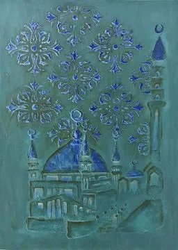 Night mosque Stock Illustration