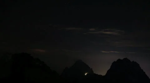 Night mountain time lapse Видео 28603600