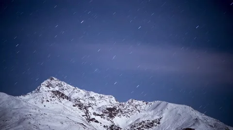Night Mountain TImelapse Video stock 46197708