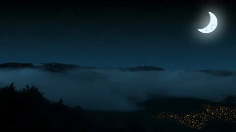 Night mountains HD 動画素材 106458537