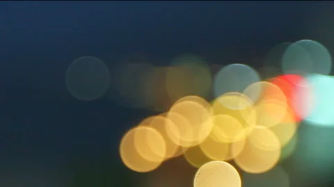 Night multicolored lights on the beach. bokeh Stock Footage 93563241
