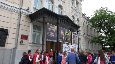 Night of Museums in the city of Vitebsk. Stock Footage 103851665