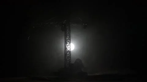 Night mysterious forest in cold tones Vídeo Stock 152148783