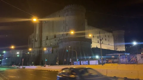 Night Naples Stockbeeldmateriaal 114395333