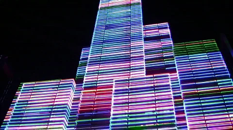 Night neon light 3 Video stock 262887