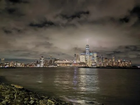 Night New York City View Stock Photos