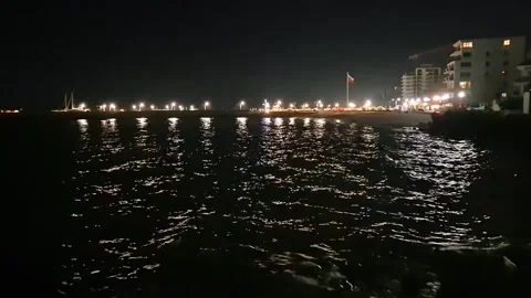 Night Ocean Stock Footage 300308508