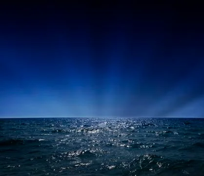 Night ocean Stock Photos