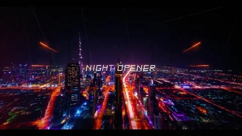 Night Opener Modèle After Effects