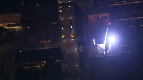 Night orbit of Republic Center Tower I in Dallas, Texas Stock Footage 59466312