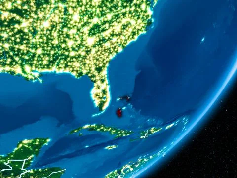 Night over Bahamas Ilustração Stock
