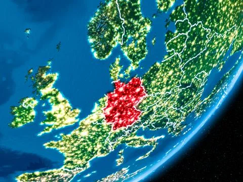 Night over Germany Illustrazione stock