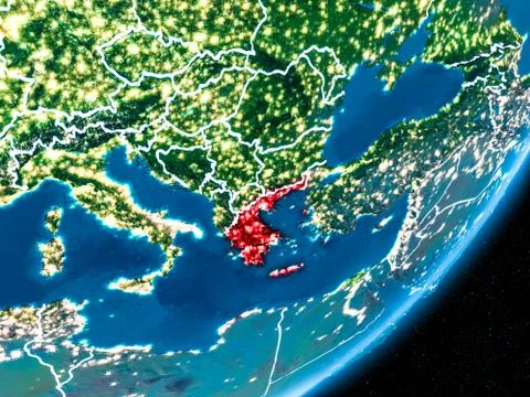 Night over Greece Fotos Stock