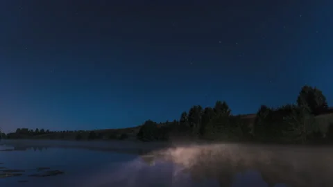 Night over the lake Video stock 170237821