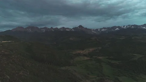 Night over a mountain range Stock Footage 154883705