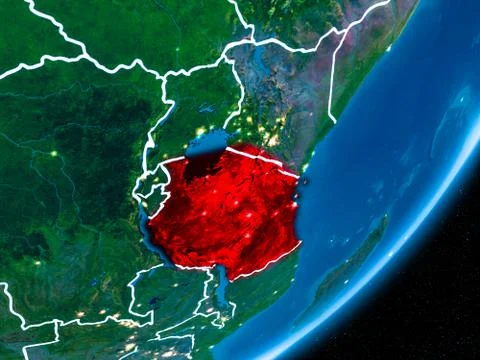 Night over Tanzania Ilustração Stock