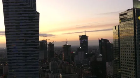 Night over Warsaw Stock Footage 165398361