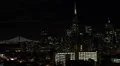 Night Panorama of Business Center in San Francisco Cityscape Tourist Attraction HD Footage