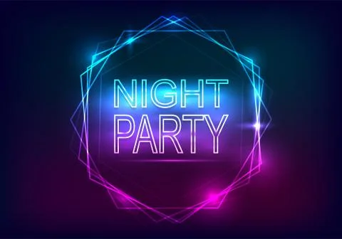 Night Party advertisement template Ilustración de archivo