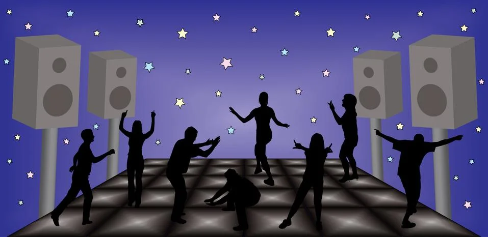 Night party Stock Illustration