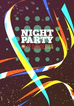 Night party Vector Stock Illustration