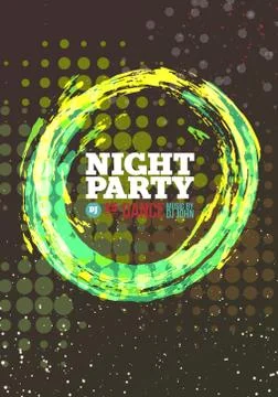 Night party Vector Stock Illustration