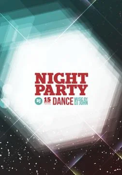 Night party Vector Stock Illustration