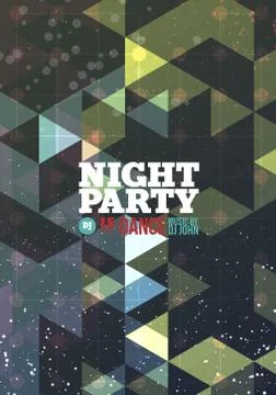 Night party Vector Stock Illustration