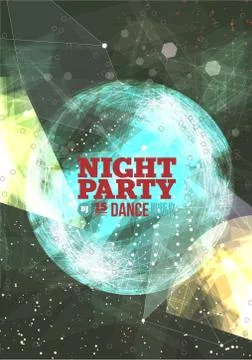 Night party Vector Stock Illustration