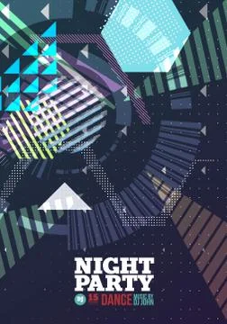 Night party Vector Stock Illustration