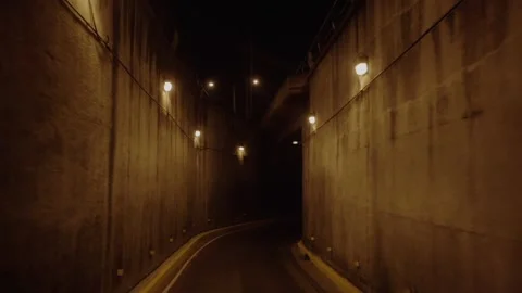 Night Passageway in the City Stock Footage 293638642