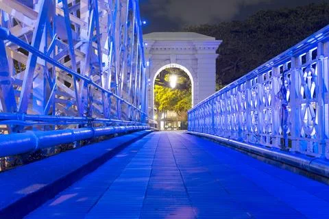 Night pathway illuminated Stock Photos