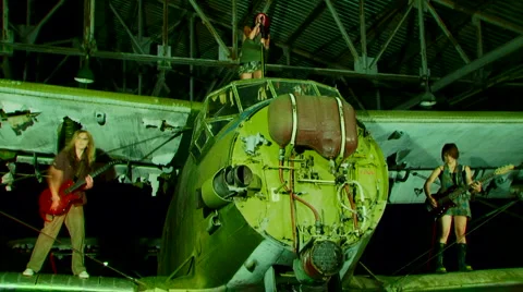 Night performance of the group Stock Footage 5424135