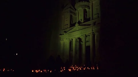 Night in Petra Stock Footage 83611397