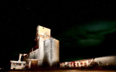 Night Photo Grain Elevator Stock Photos