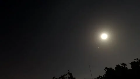 Night Pitch Dark Moon time Lapse 스톡 동영상 339966973