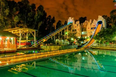 Night playground Foto stock