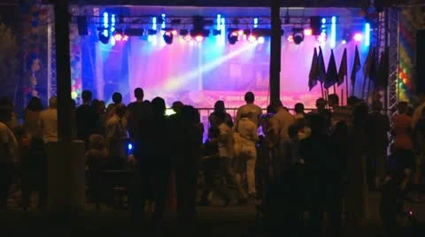 Night Pop Scene Stock Footage 20474806