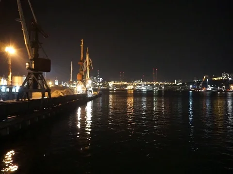 Night port 5 Vídeo Stock 79384796