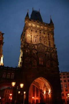 Night prague Foto stock