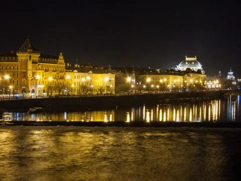 Night in Prague Foto stock