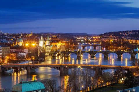 Night Prague Stock Photos