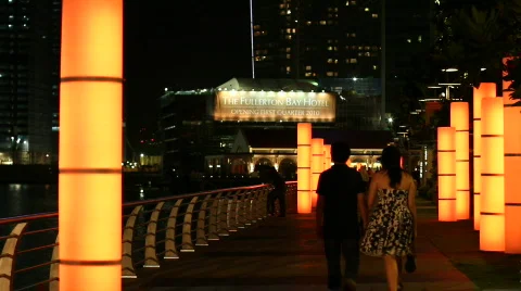 Night Promenade Stock Footage 682240