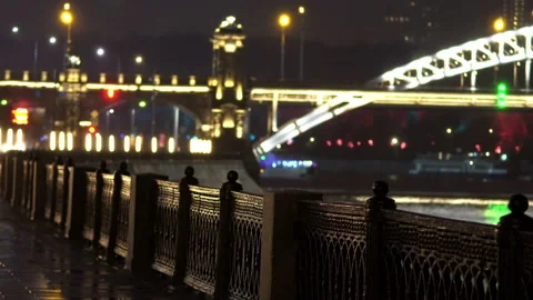 Night promenade Stock Footage 119224177