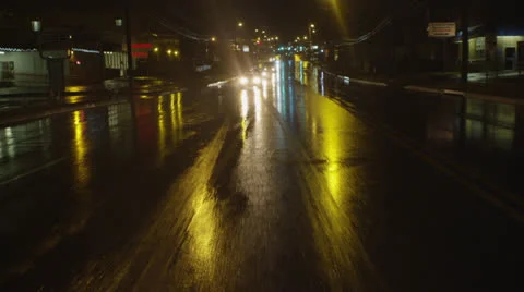 Night Rain B Roll 5 Stock Footage 25631627