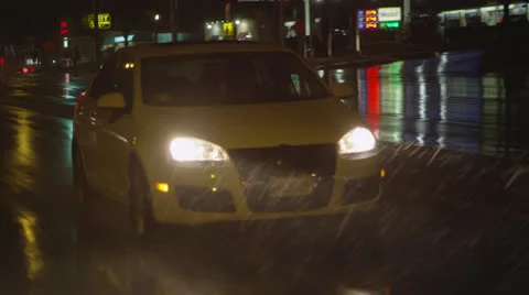 Night Rain B Roll 7 Stock Footage 25631675