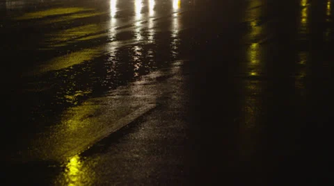 Night Rain B Roll 8 Stock Footage 25631682